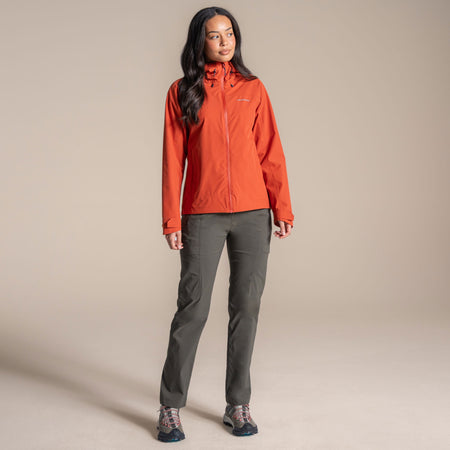 Craghoppers Women's Zohra Waterproof Jacket | Carnelian Orange Clothing Craghoppers