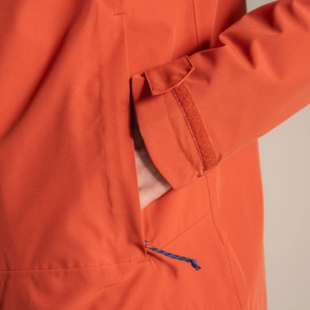 Craghoppers Women's Zohra Waterproof Jacket | Carnelian Orange Clothing Craghoppers