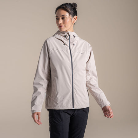 Craghoppers Women's Zohra Waterproof Jacket | Soft Mushroom Clothing Craghoppers