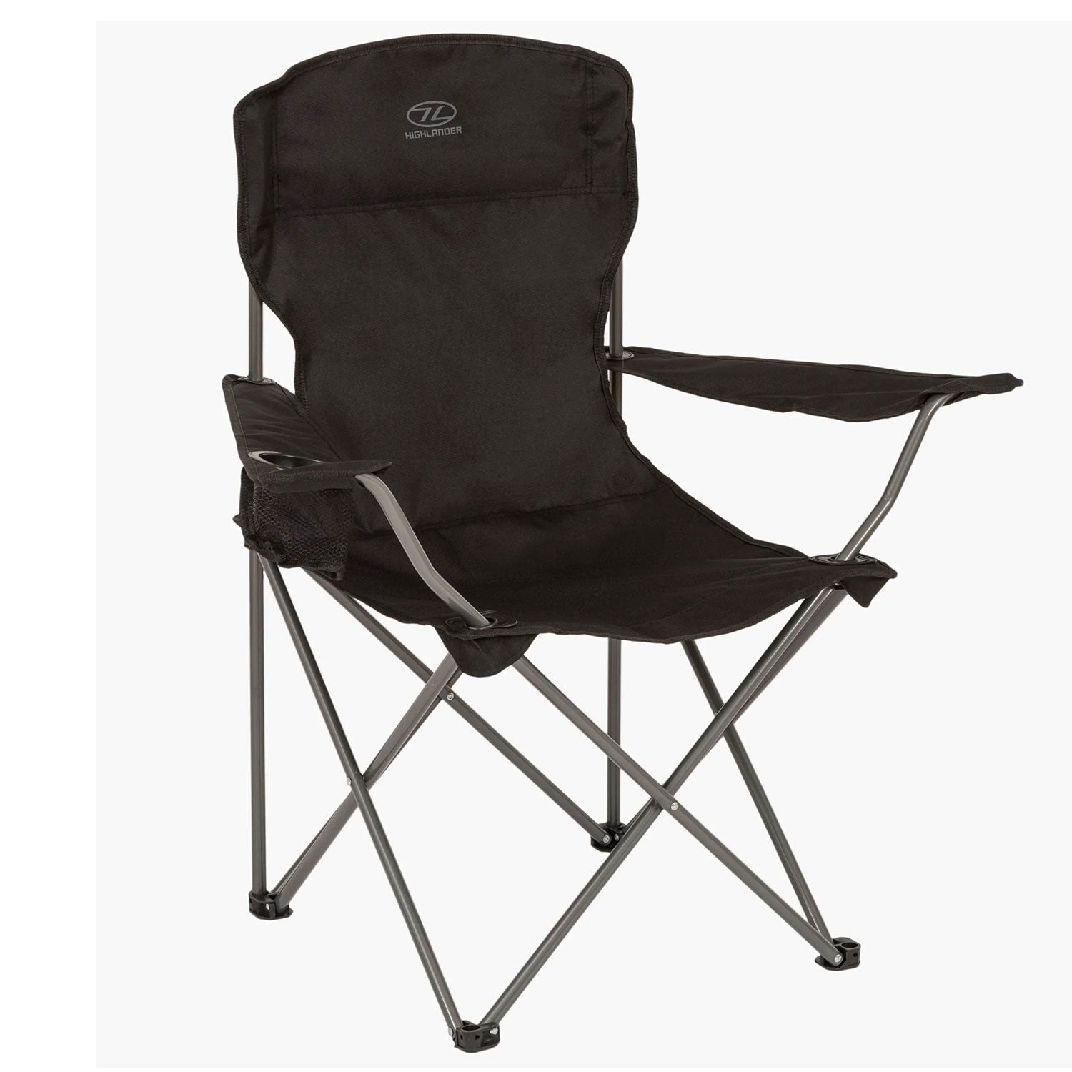 Highlander Edinburgh Camping Chair - Black Camping Accessories Highlander