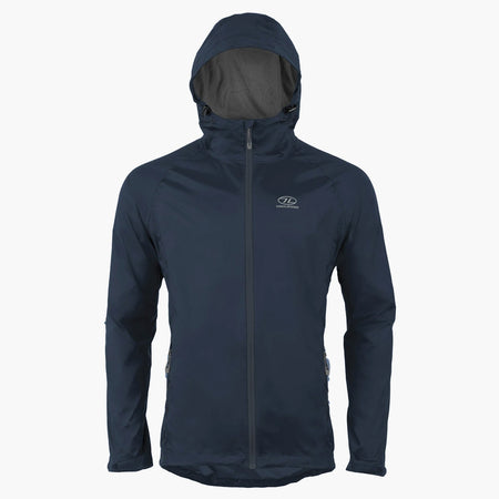 Highlander Men's Stow & Go Pack Away Waterproof Jacket | Navy Blue Clothing Highlander