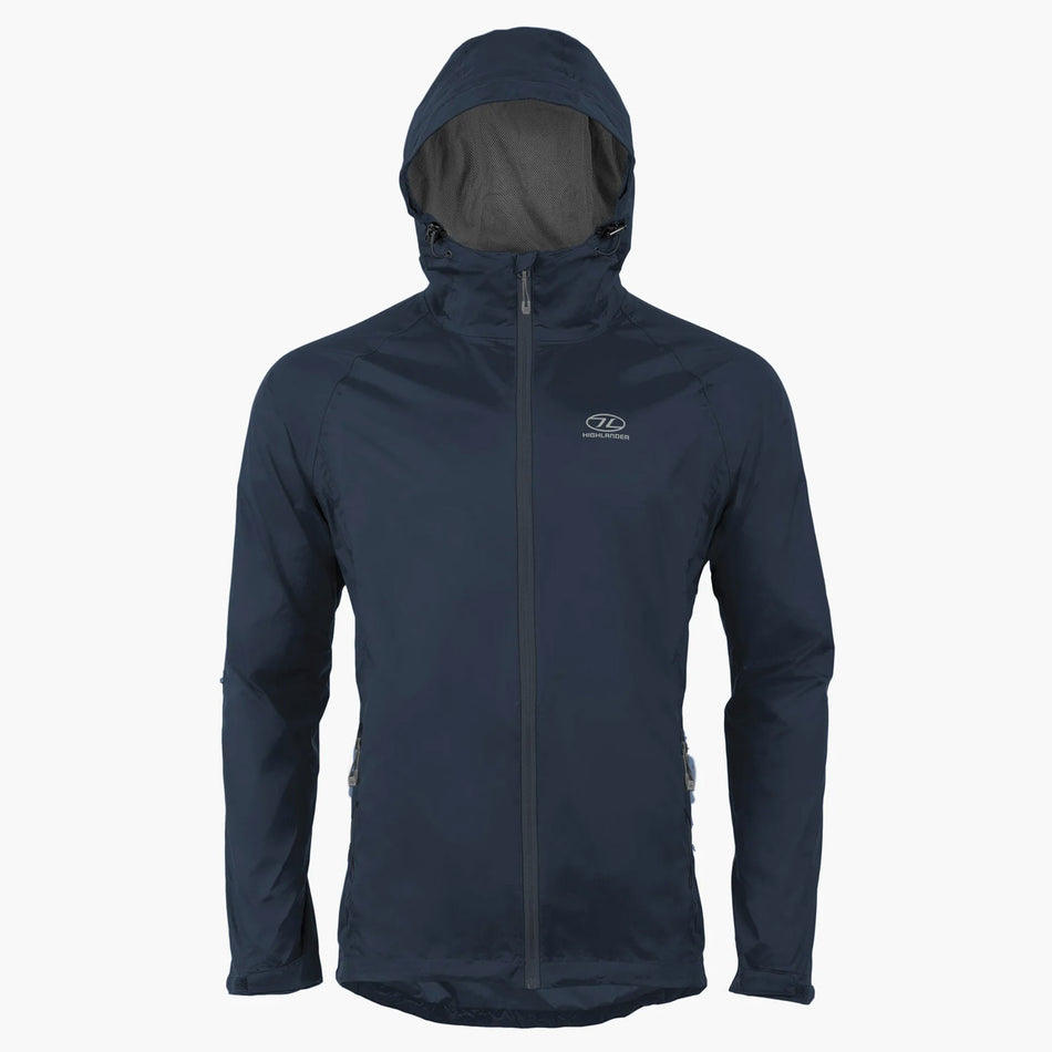Highlander Men's Stow & Go Pack Away Waterproof Jacket | Navy Blue Clothing Highlander