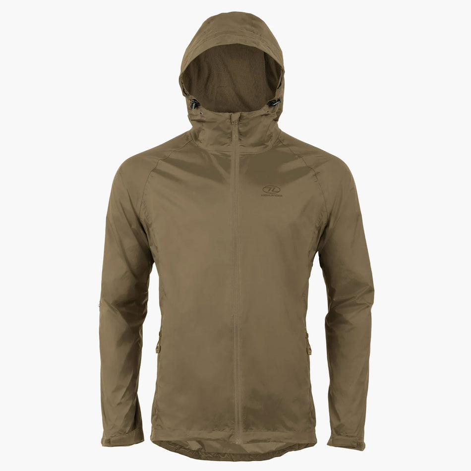 Highlander Men's Stow & Go Pack Away Waterproof Jacket | Ranger Green Clothing Highlander