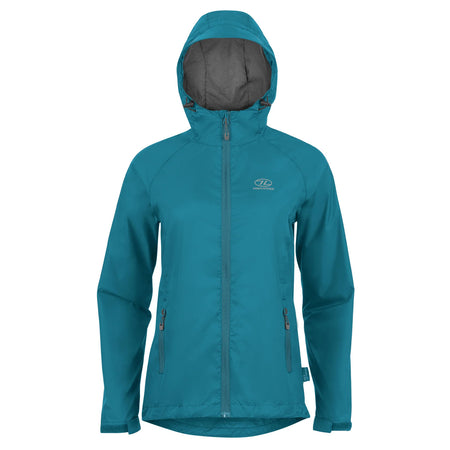 Highlander Women's Stow & Go Pack Away Waterproof Jacket | Petrol Clothing Highlander