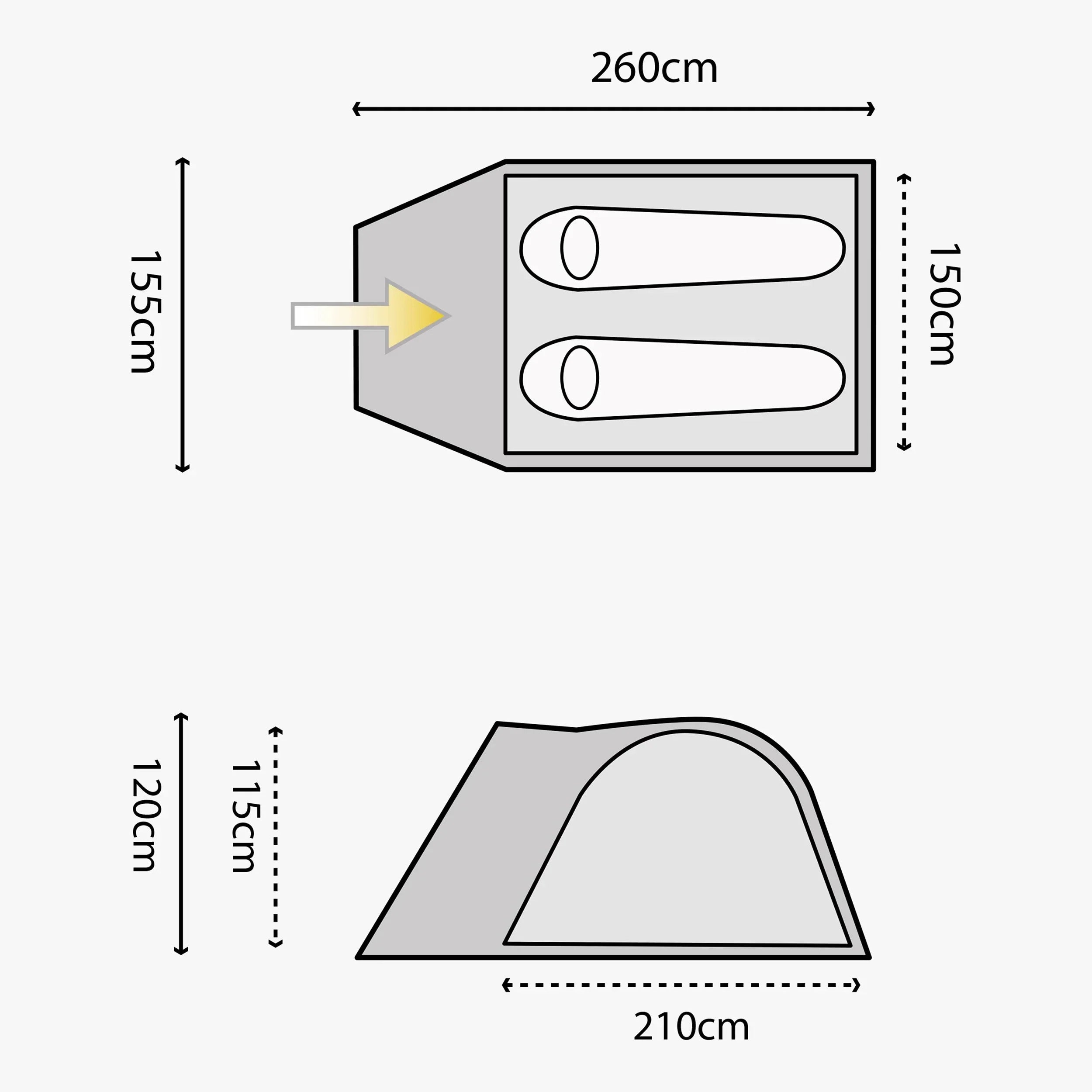 Highlander Juniper 2-Man Dome Tent Tents Highlander   