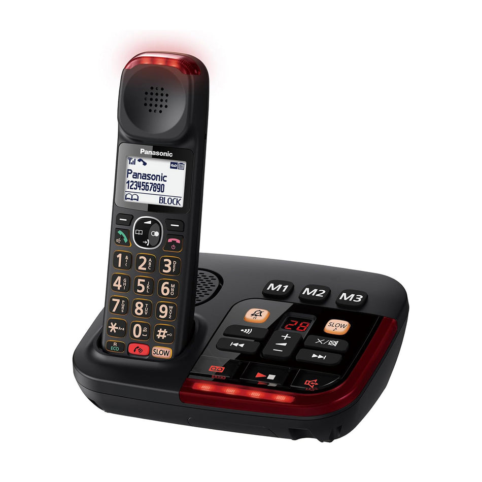 Panasonic KX-TGM420EB Big Button Cordless Phone with Answer Machine