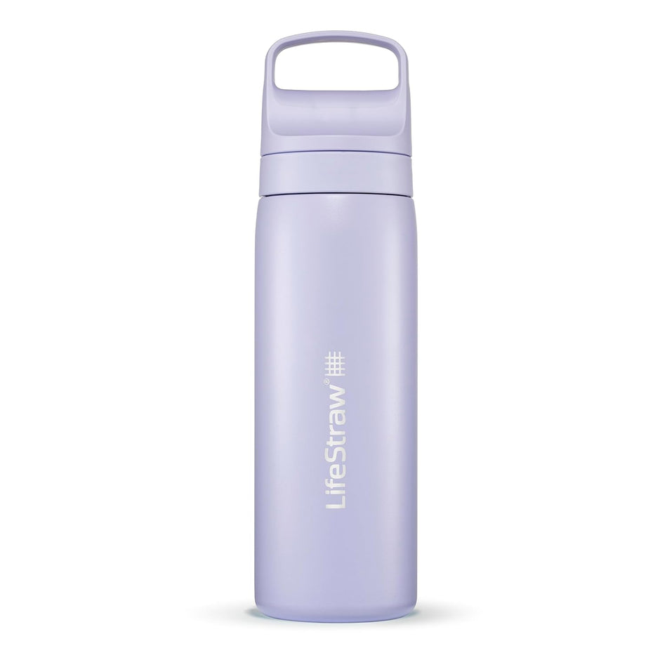 LifeStraw Go Series Stainless Steel Water Filter Bottle 500ml - Provence Purple Water Bottle Lifestraw