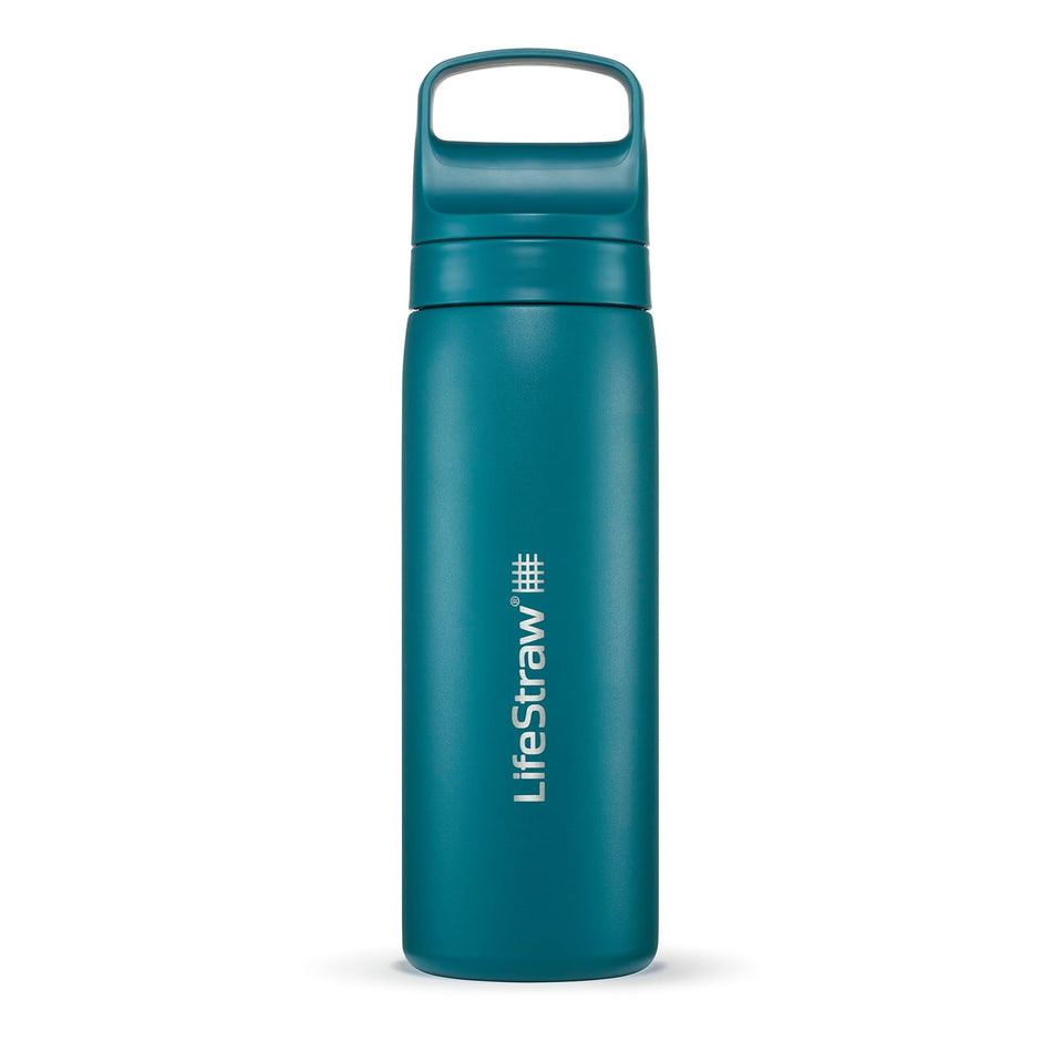 LifeStraw Go Series Stainless Steel Water Filter Bottle 500ml - Laguna Teal Water Bottle Lifestraw