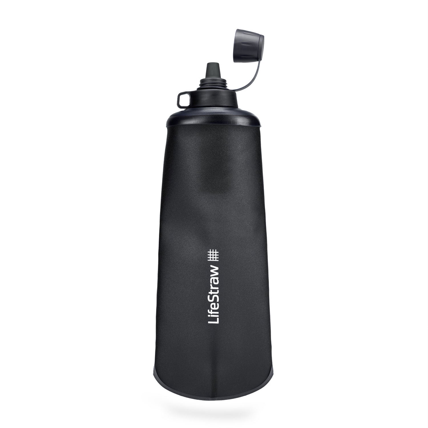 LifeStraw Peak Series Collapsible Squeeze Bottle 1L - Dark Grey Water Bottle Lifestraw