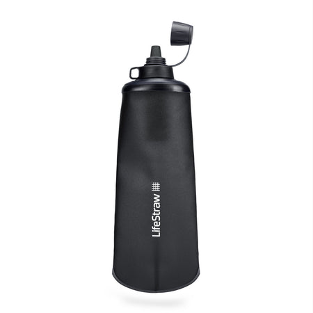 LifeStraw Peak Series Collapsible Squeeze Bottle 1L - Dark Grey Water Bottle Lifestraw