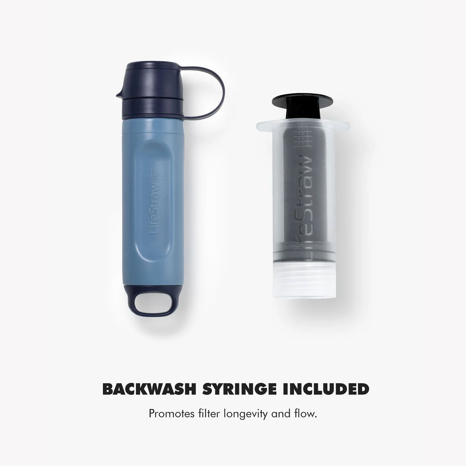 LifeStraw Peak Series Solo Personal Water Filter Straw - Mountain Blue Water Bottle Lifestraw