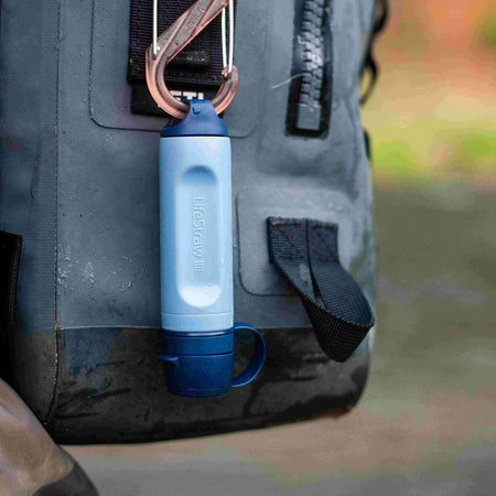 LifeStraw Peak Series Solo Personal Water Filter Straw - Mountain Blue Water Bottle Lifestraw