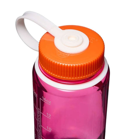 Nalgene Wide Mouth 500ml Tritan Renew Water Bottle - Fuchsia Purple - Flame Cap Water Bottle Nalgene