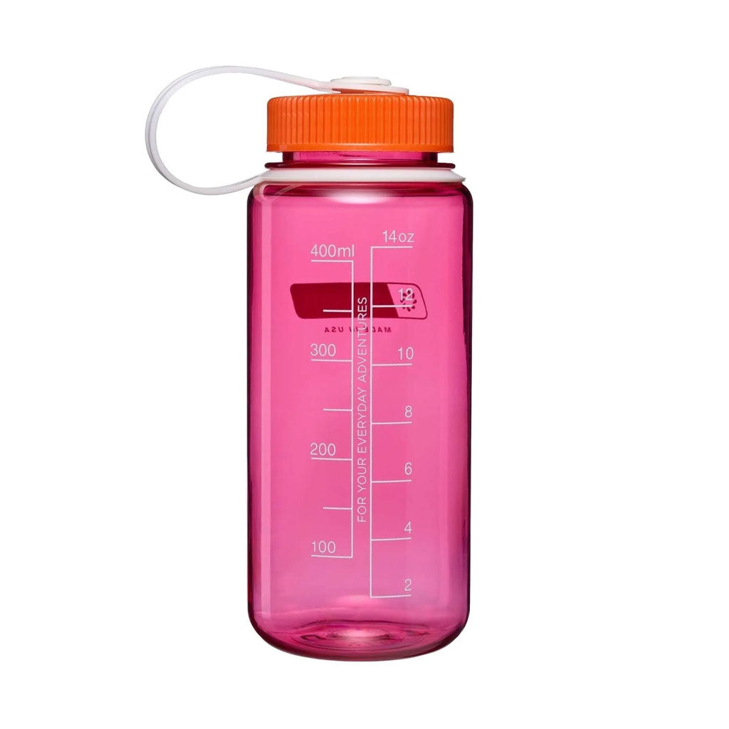 Nalgene Wide Mouth 500ml Tritan Renew Water Bottle - Fuchsia Purple - Flame Cap Water Bottle Nalgene