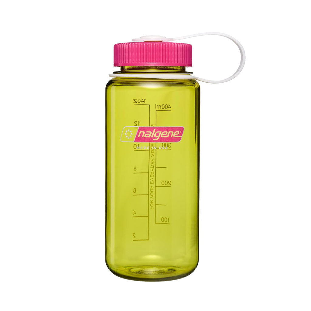 Nalgene Wide Mouth 500ml Tritan Renew Water Bottle - Endive - Fuchsia Purple Cap Water Bottle Nalgene
