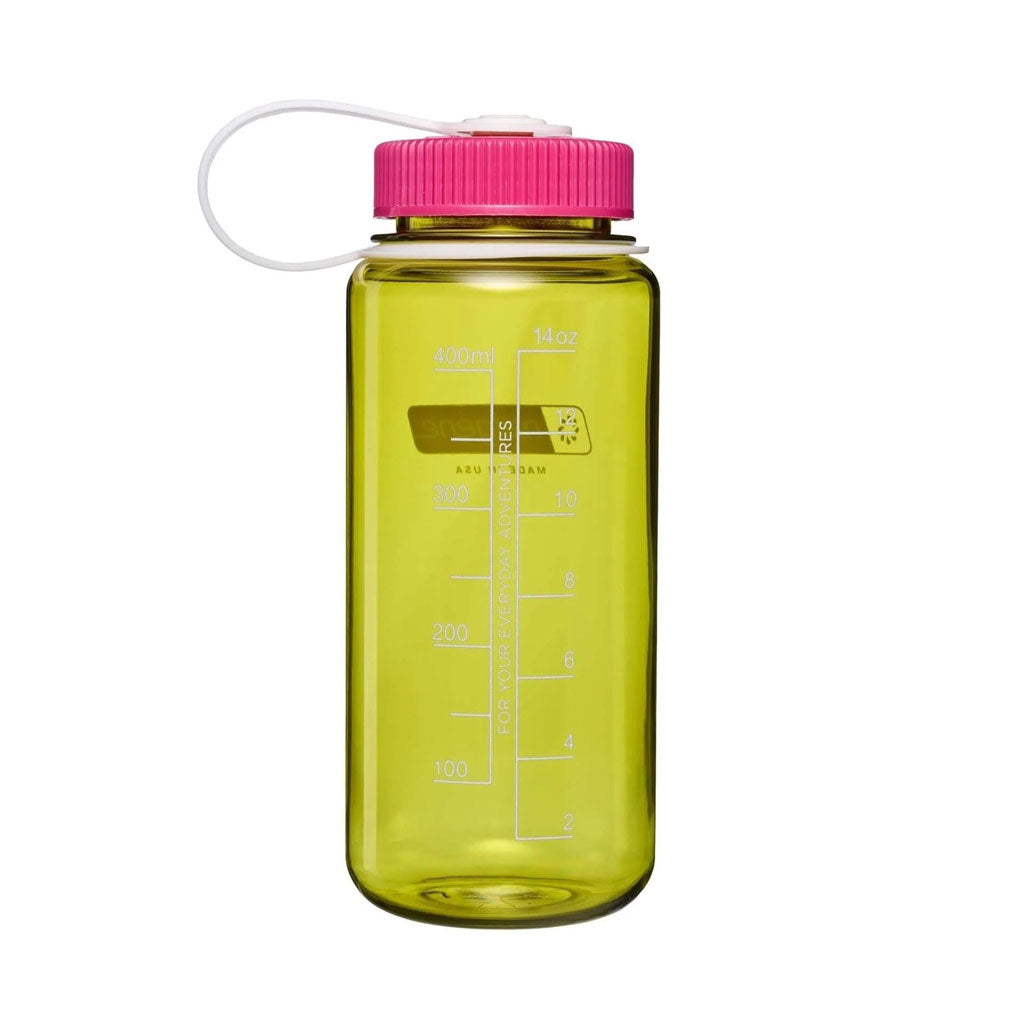 Nalgene Wide Mouth 500ml Tritan Renew Water Bottle - Endive - Fuchsia Purple Cap Water Bottle Nalgene
