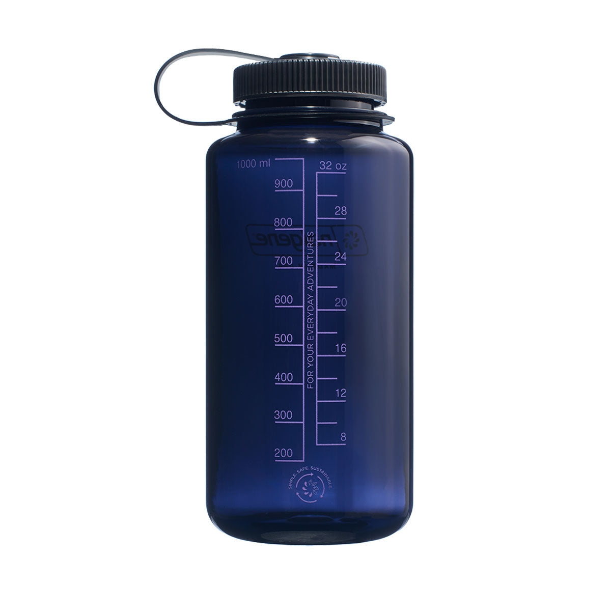 Nalgene Wide Mouth 1L Tritan Sustain Water Bottle - Odyssey Grey Water Bottle Nalgene