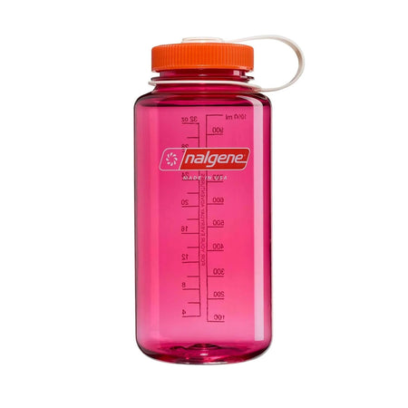 Nalgene Wide Mouth 1L Tritan Renew Water Bottle - Fuchsia Purple - Flame Cap Water Bottle Nalgene