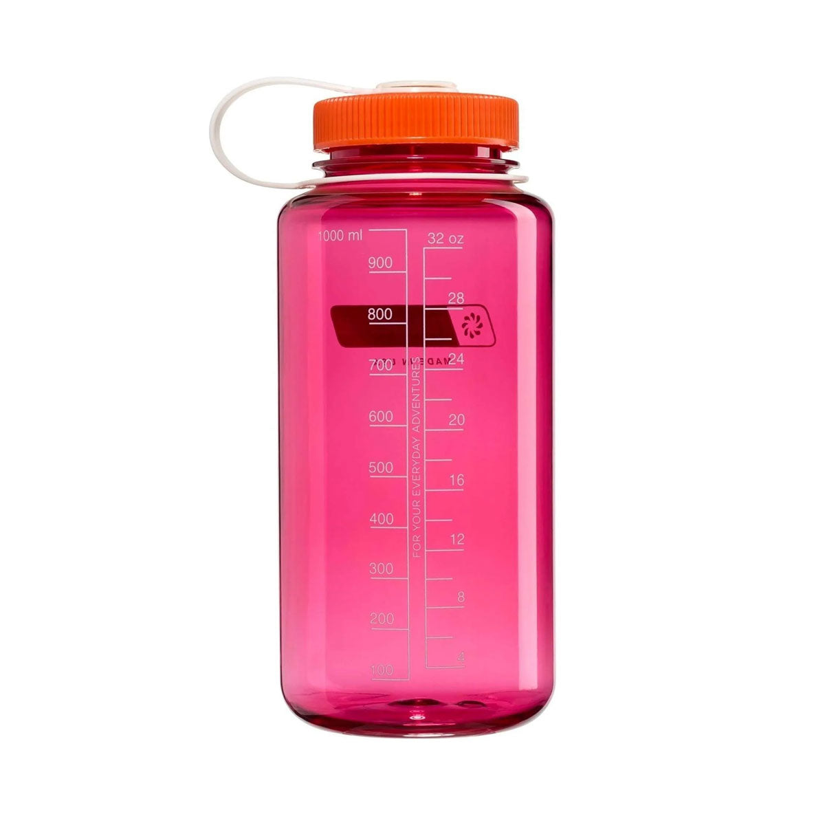 Nalgene Wide Mouth 1L Tritan Renew Water Bottle - Fuchsia Purple - Flame Cap Water Bottle Nalgene