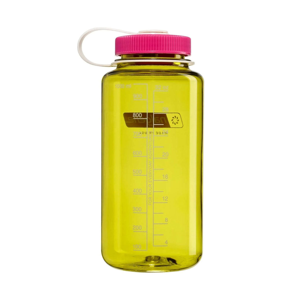 Nalgene Wide Mouth 1L Tritan Renew Water Bottle - Endive - Fuchsia Purple Cap Water Bottle Nalgene