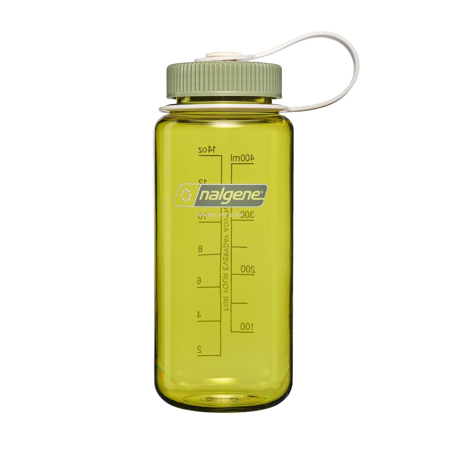 Nalgene Wide Mouth 500ml Tritan Renew Water Bottle - Endive - Oil Green Cap Water Bottle Nalgene