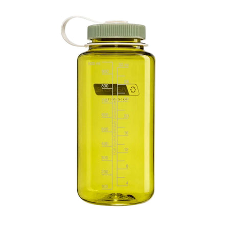 Nalgene Wide Mouth 1L Tritan Renew Water Bottle - Endive - Oil Green Cap Water Bottle Nalgene