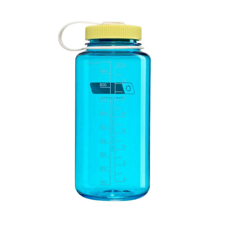 Nalgene Wide Mouth 1L Tritan Renew Water Bottle - Blue Atoll - Endive Cap Water Bottle Nalgene