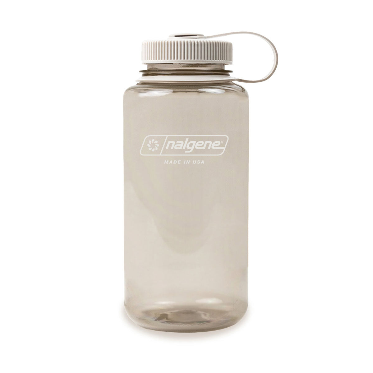 Nalgene Wide Mouth 1L Tritan Sustain Water Bottle - Cotton Monochrome Water Bottle Nalgene