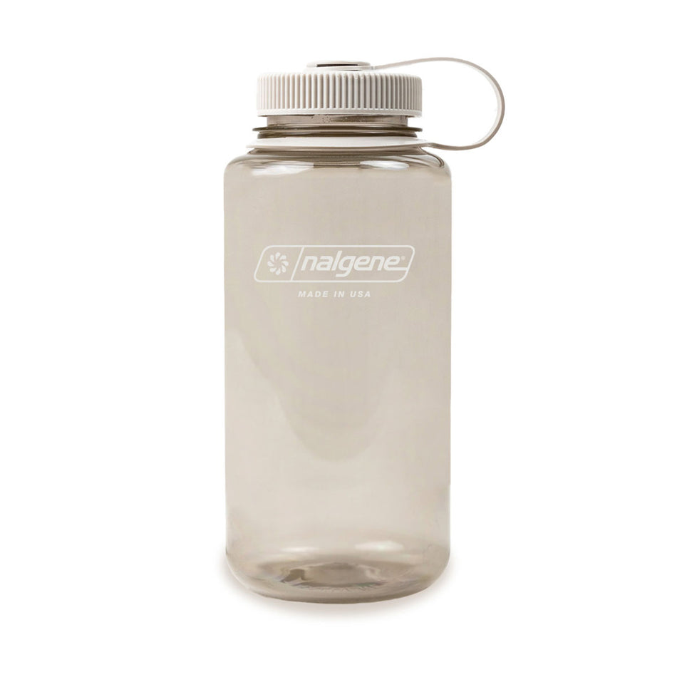 Nalgene Wide Mouth 1L Tritan Sustain Water Bottle - Cotton Monochrome Water Bottle Nalgene