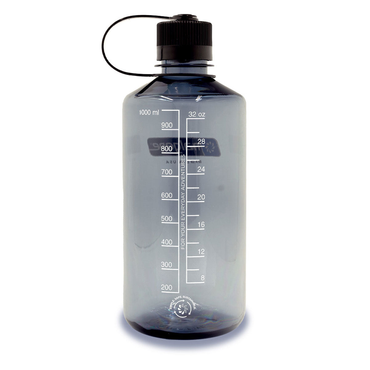 Nalgene Narrow Mouth 1L Tritan Sustain Water Bottle - Grey Water Bottle Nalgene