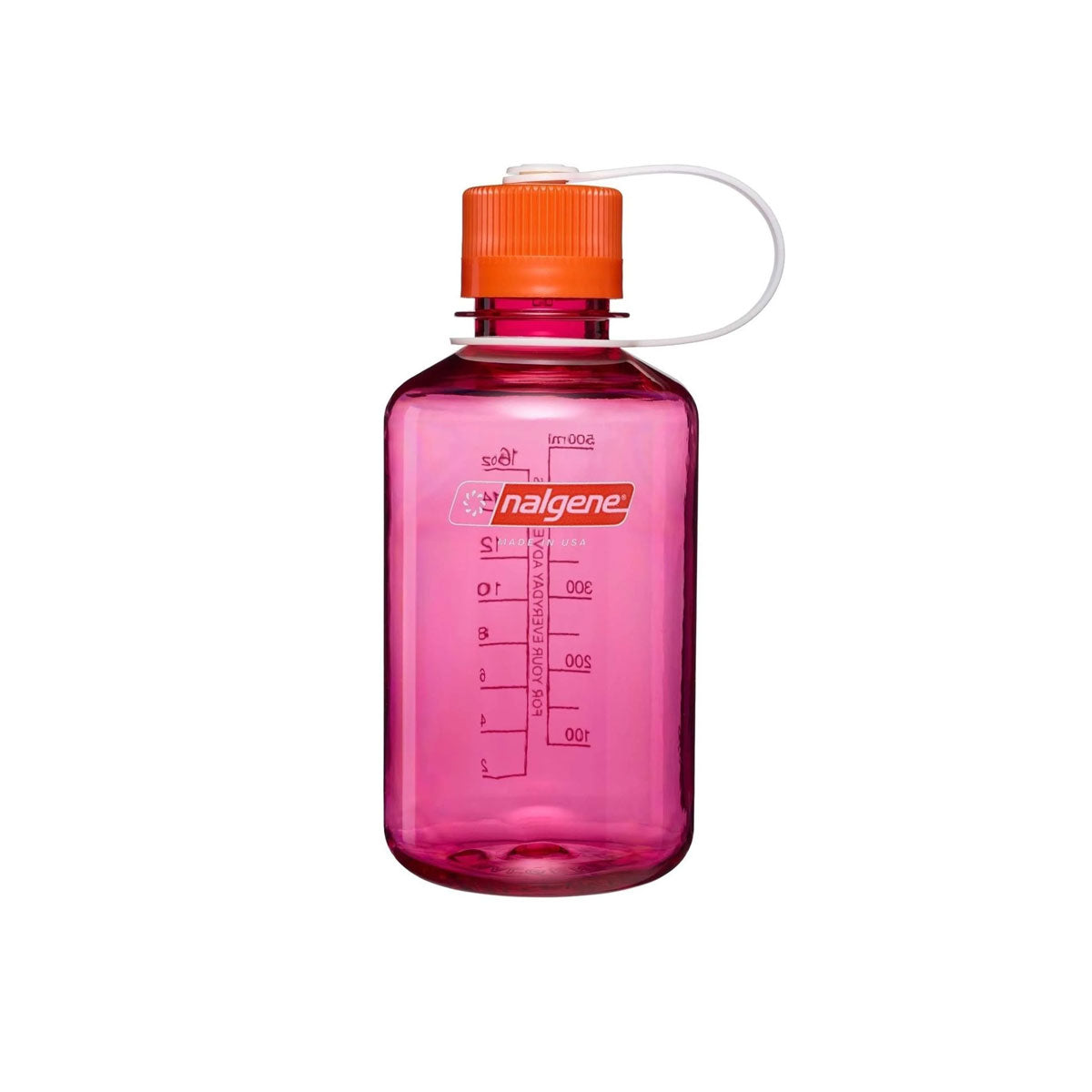 Nalgene Narrow Mouth 500ml Tritan Renew Water Bottle - Fuchsia Purple - Flame Cap Water Bottle Nalgene