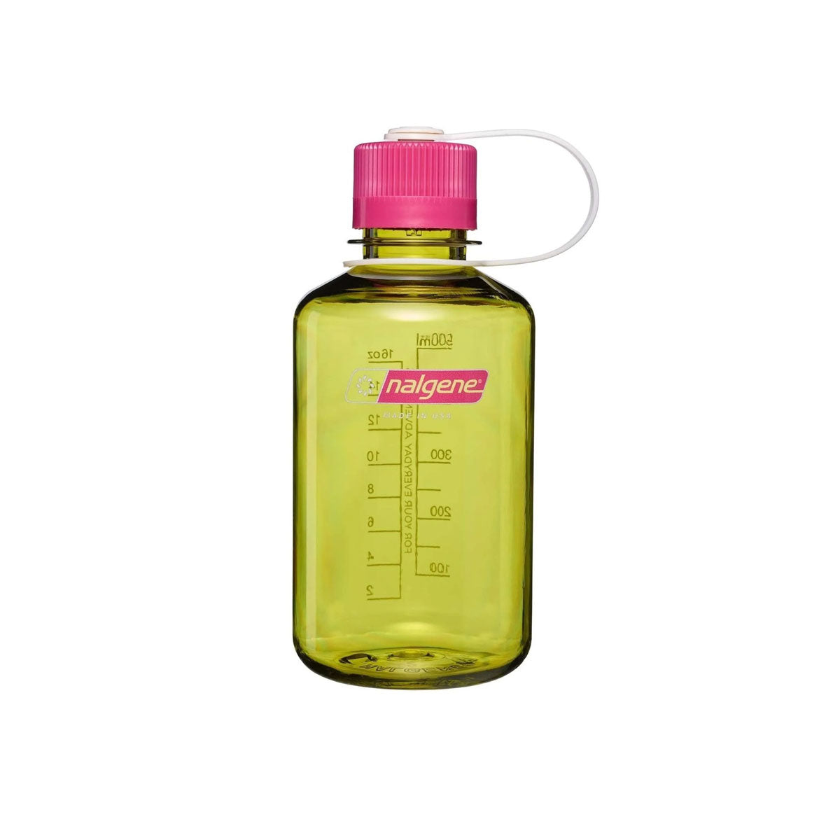 Nalgene Narrow Mouth 500ml Tritan Renew Water Bottle - Endive - Fuchsia Purple Cap Water Bottle Nalgene