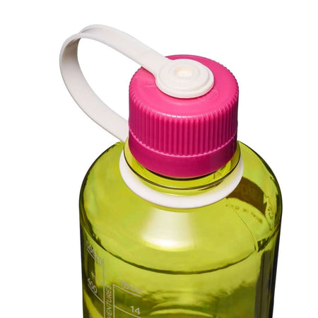 Nalgene Narrow Mouth 500ml Tritan Renew Water Bottle - Endive - Fuchsia Purple Cap Water Bottle Nalgene
