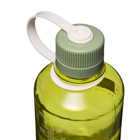 Nalgene Narrow Mouth 500ml Tritan Renew Water Bottle - Endive - Oil Green Cap Water Bottle Nalgene