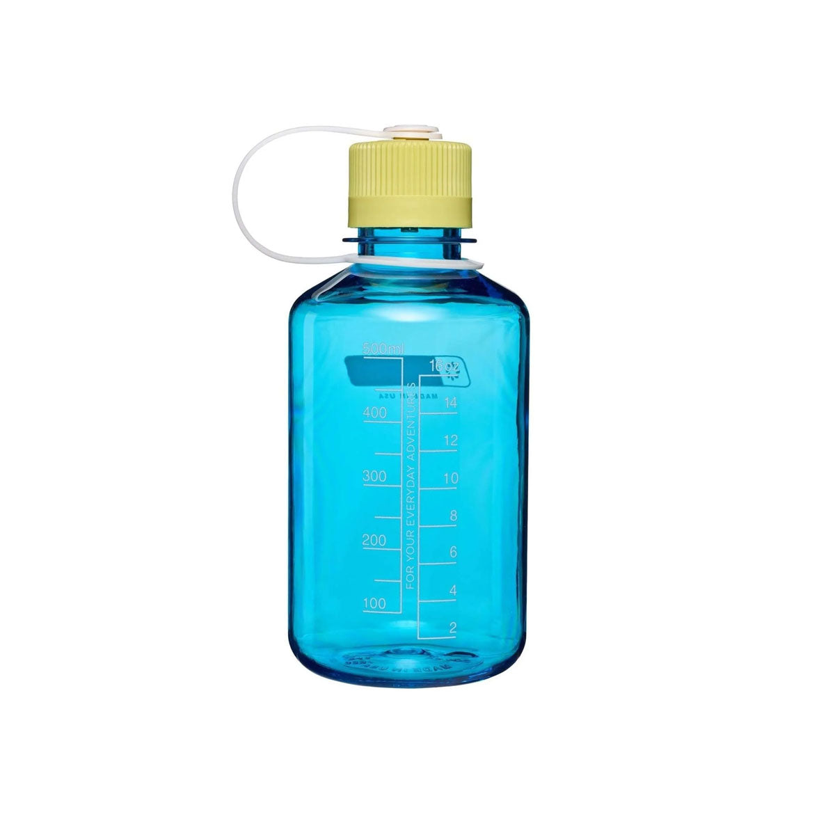 Nalgene Narrow Mouth 500ml Tritan Renew Water Bottle - Blue Atoll - Endive Cap Water Bottle Nalgene
