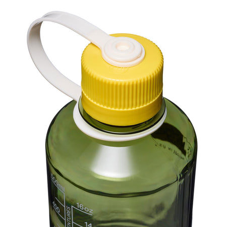 Nalgene Narrow Mouth 500ml Tritan Renew Water Bottle - Oil Green - Freesia Cap Water Bottle Nalgene