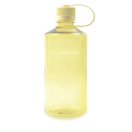 Nalgene Narrow Mouth 1L Tritan Sustain Water Bottle - Butter Monochrome Water Bottle Nalgene