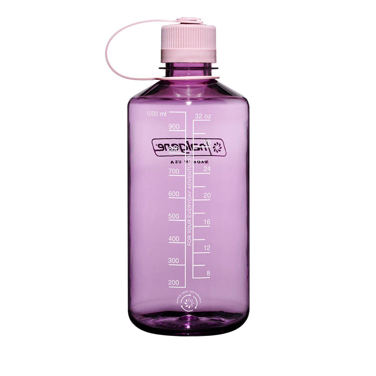 Nalgene Narrow Mouth 1L Tritan Sustain Water Bottle - Cherry Blossom Monochrome Water Bottle Nalgene