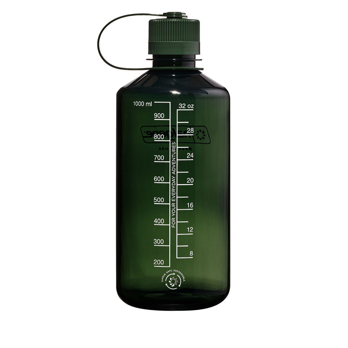 Nalgene Narrow Mouth 1L Tritan Sustain Water Bottle - Jade Monochrome Water Bottle Nalgene