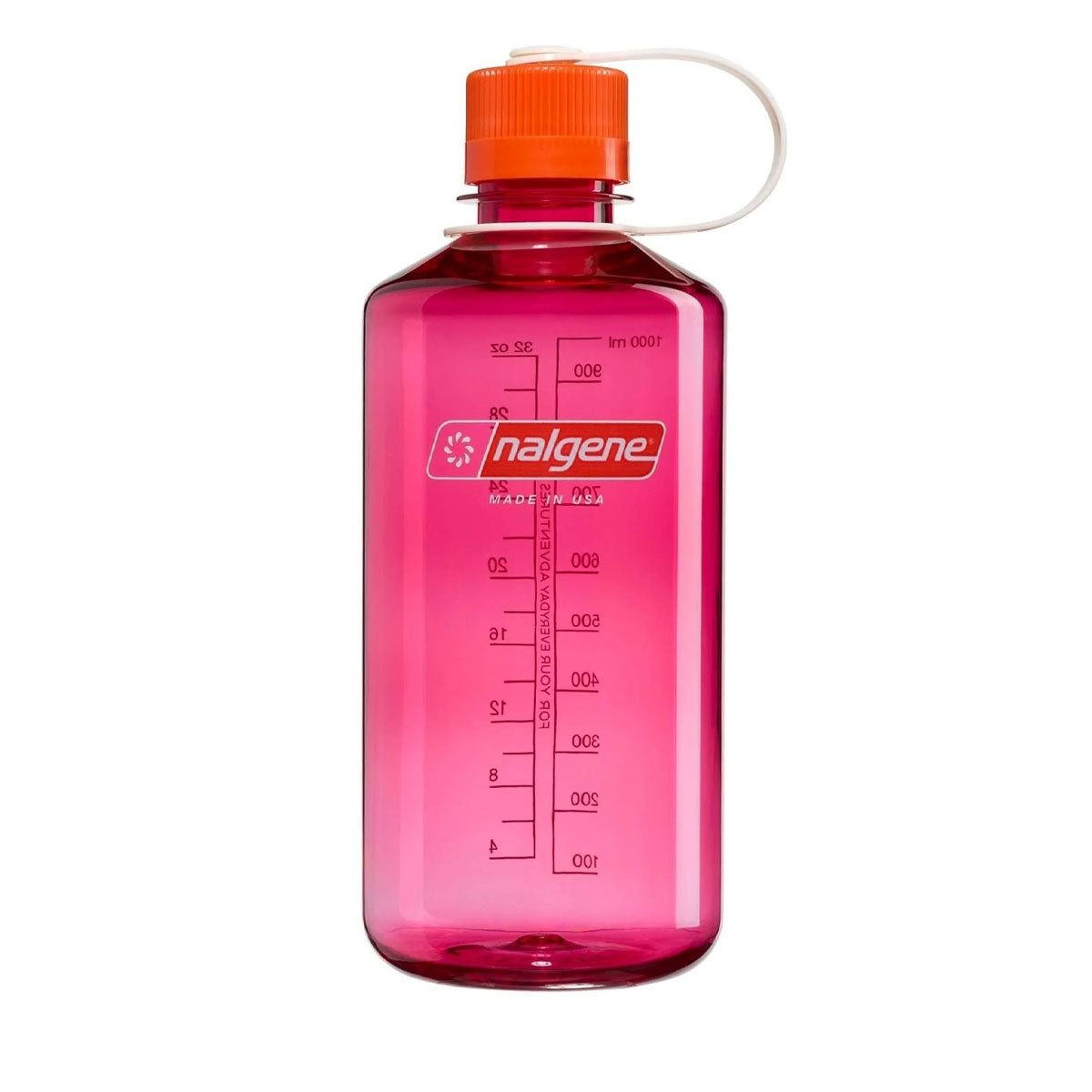 Nalgene Narrow Mouth 1L Tritan Renew Water Bottle - Fuchsia Purple - Flame Cap Water Bottle Nalgene