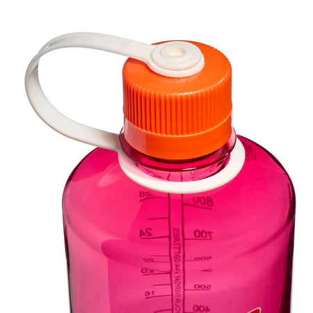 Nalgene Narrow Mouth 1L Tritan Renew Water Bottle - Fuchsia Purple - Flame Cap Water Bottle Nalgene