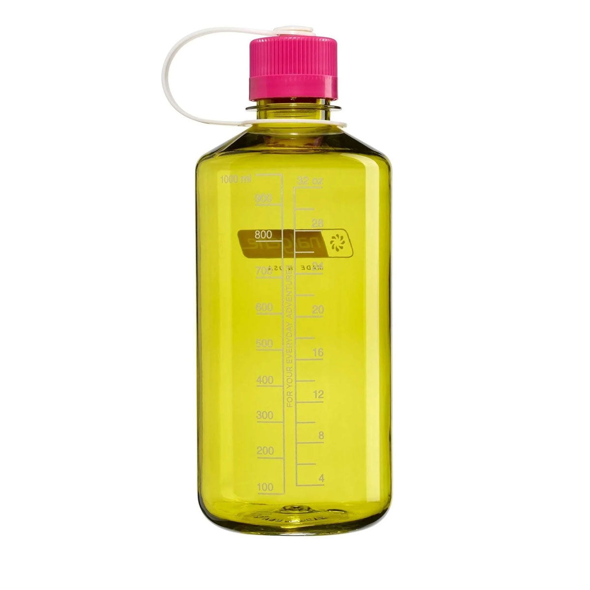 Nalgene Narrow Mouth 1L Tritan Renew Water Bottle - Endive - Fuchsia Purple Cap Water Bottle Nalgene