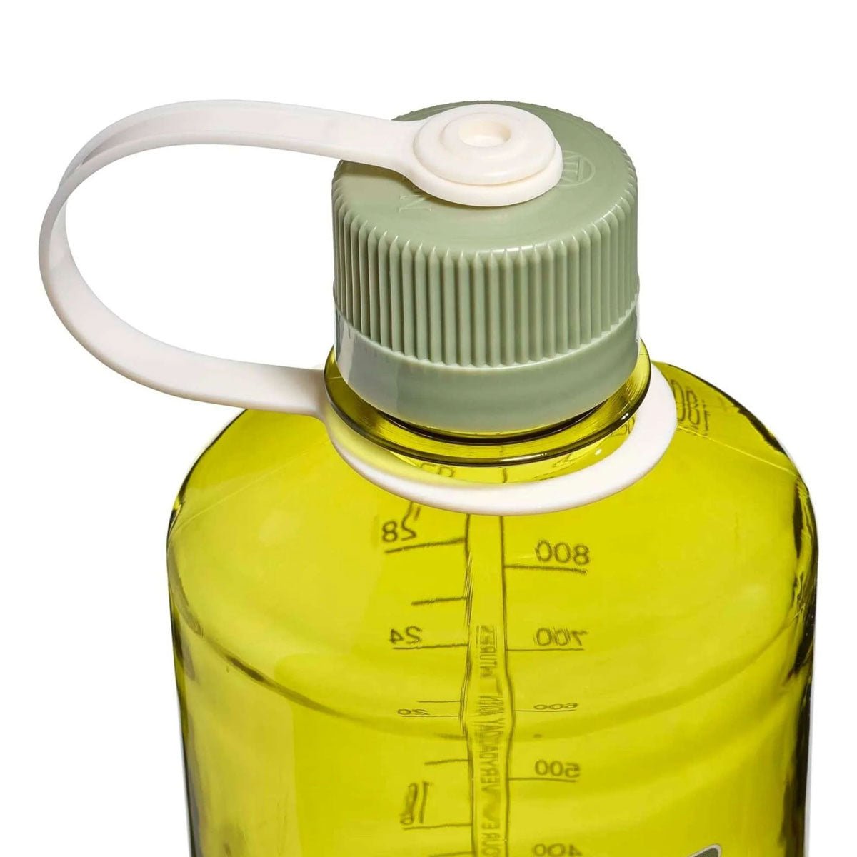 Nalgene Narrow Mouth 1L Tritan Renew Water Bottle - Endive - Oil Green Cap Water Bottle Nalgene