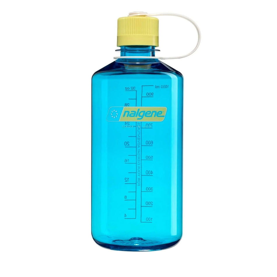 Nalgene Narrow Mouth 1L Tritan Renew Water Bottle - Blue Atoll - Endive Cap
