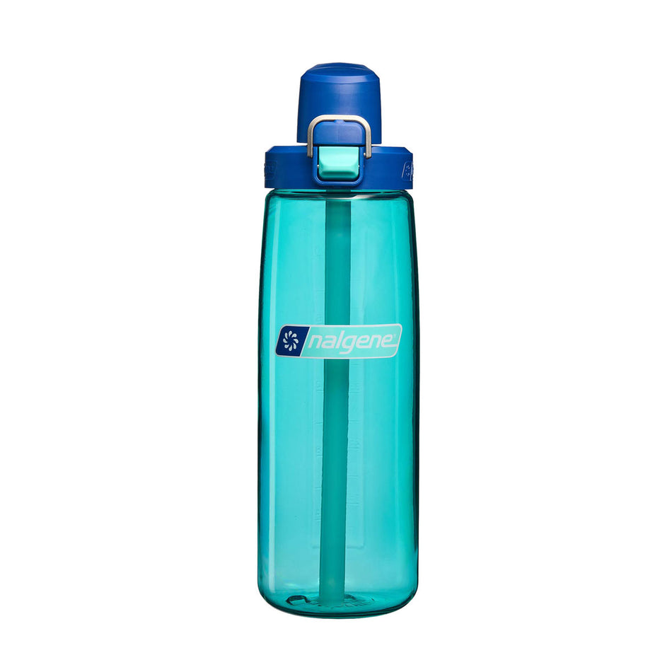 Nalgene Fresh Flow 700ml Straw Water Bottle - Blue Aqua - Dark Blue Cap