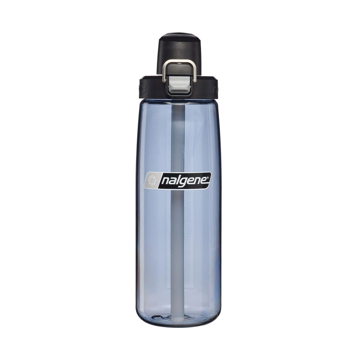 Nalgene Fresh Flow 700ml Straw Water Bottle - Grey - Black Cap Water Bottle Nalgene