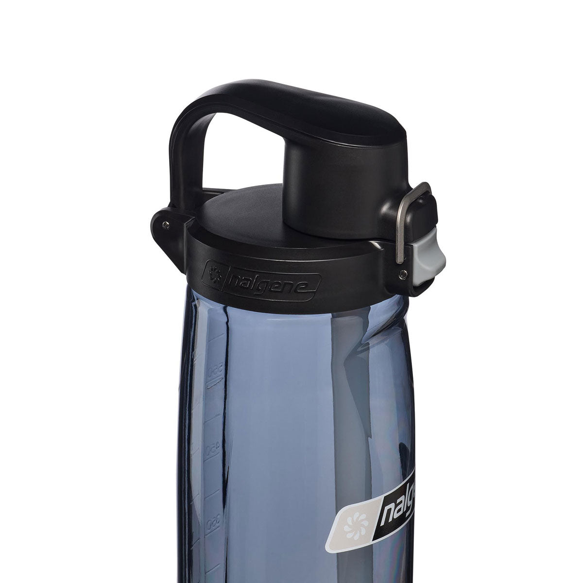 Nalgene Fresh Flow 700ml Straw Water Bottle - Grey - Black Cap Water Bottle Nalgene
