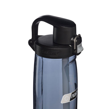 Nalgene Fresh Flow 700ml Straw Water Bottle - Grey - Black Cap Water Bottle Nalgene