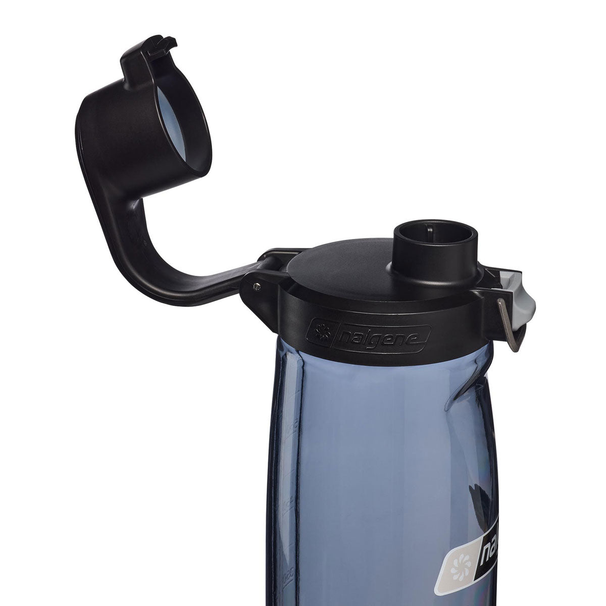 Nalgene Fresh Flow 700ml Straw Water Bottle - Grey - Black Cap Water Bottle Nalgene