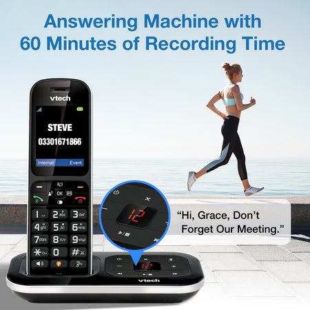 VTech PS1354 Cordless Phone with Answering Machine, Five Handset Landline Phones VTech